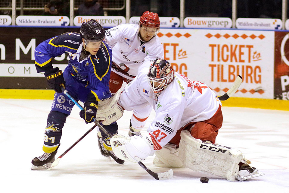 Hermens trifft zum 3:1 fr Tilburg gegen die Scorpions.