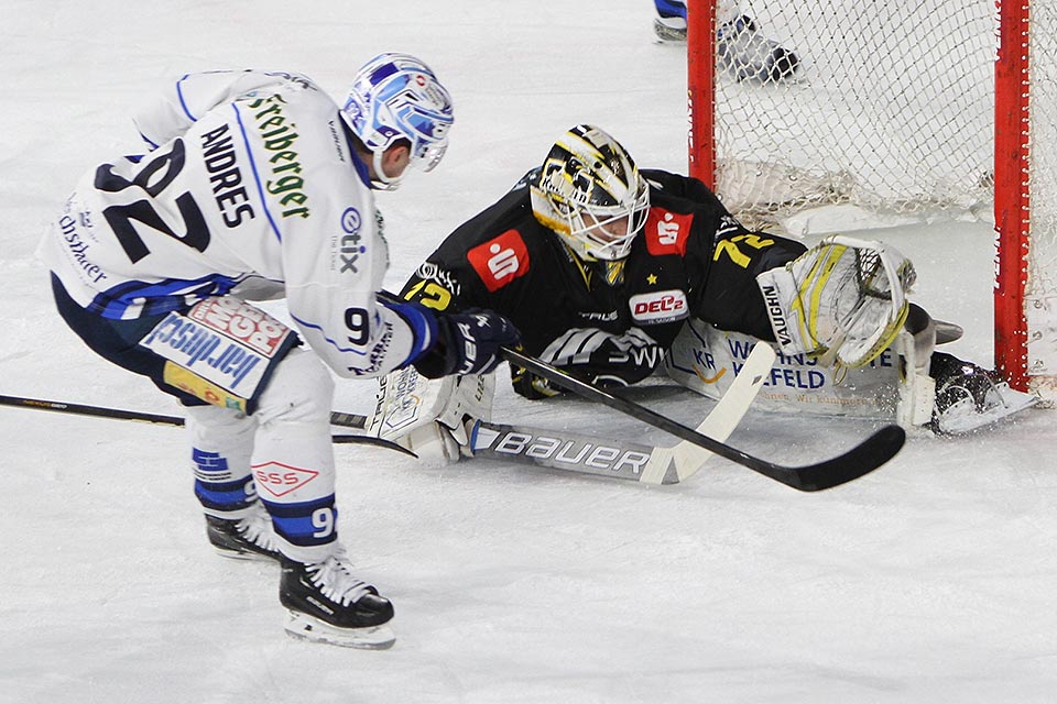 Dresdens Andres trifft in Krefeld zum 2:1.