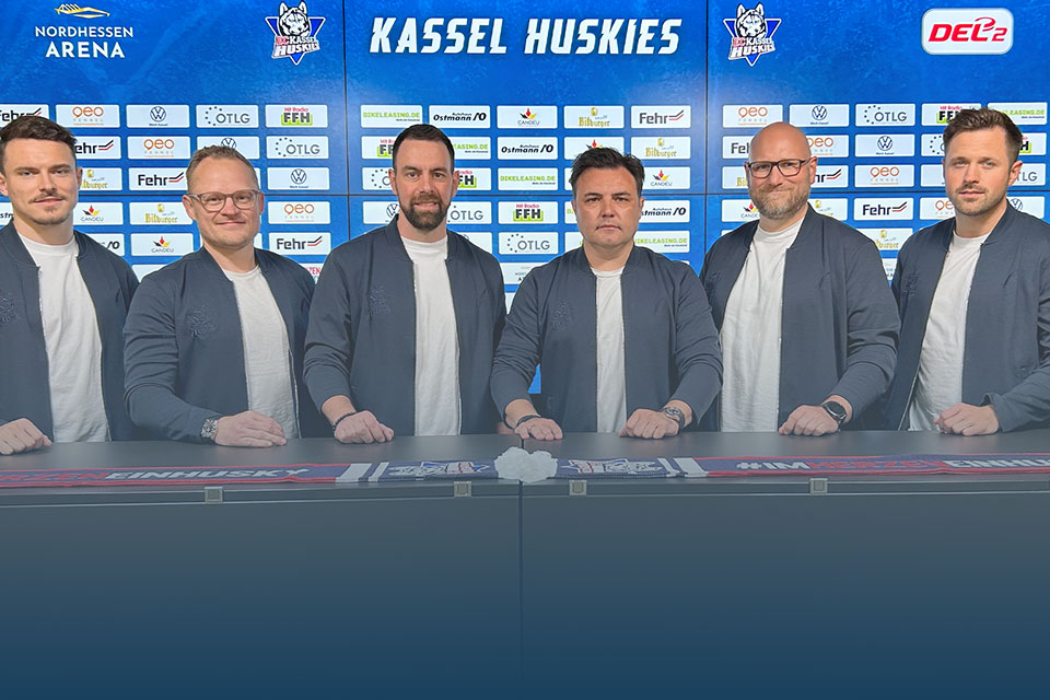 Das neue Management der Kassel Huskies.