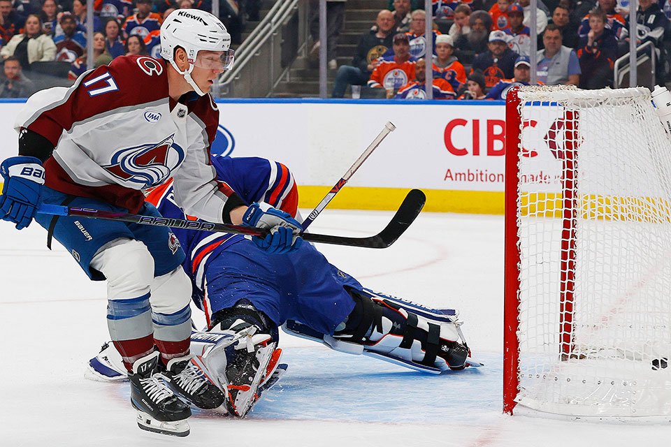 Neun Tore erzielte Colorado in Edmonton. Neun Tore erzielte Colorado in Edmonton.