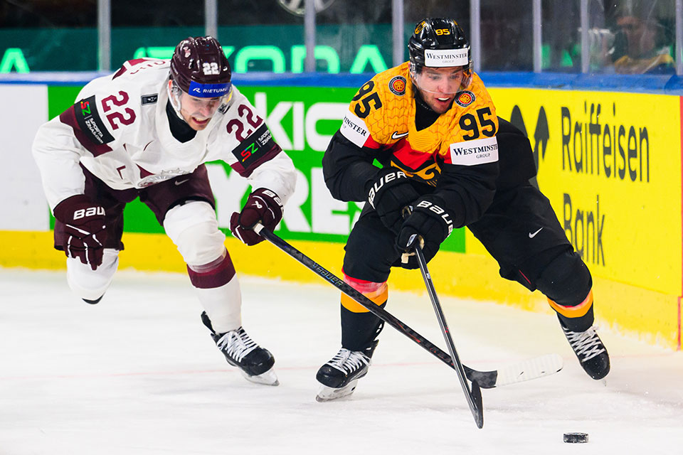 Toms Andersons von Team Lettland und Frederik Tiffels von Team Deutschland. Toms Andersons von Team Lettland und Frederik Tiffels von Team Deutschland.