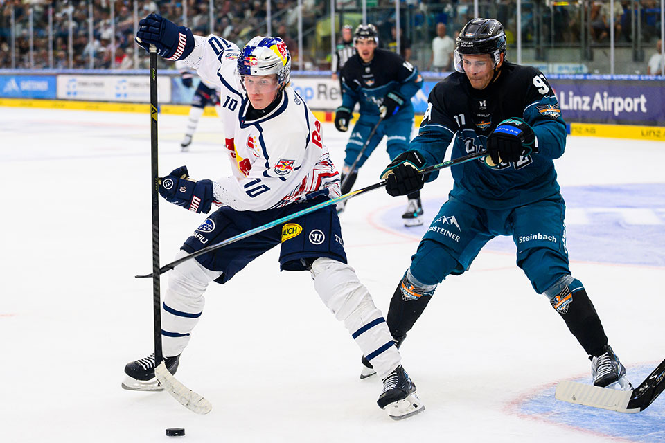 Münchens Elis Hede beim Spiel in Linz. Münchens Elis Hede beim Spiel in Linz.